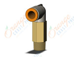 SMC KQ2W07-01AS fitting, ext male elbow, KQ2 FITTING (sold in packages of 10; price is per piece)