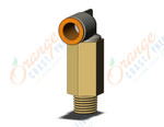 SMC KQ2W11-35AS fitting, ext male elbow, KQ2 FITTING (sold in packages of 10; price is per piece)