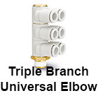 Triple Branch Universal Male Elbow