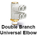 Double Branch Universal Male Elbow