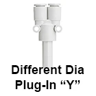 Different Diameter Plug-in "Y"- KQ2U