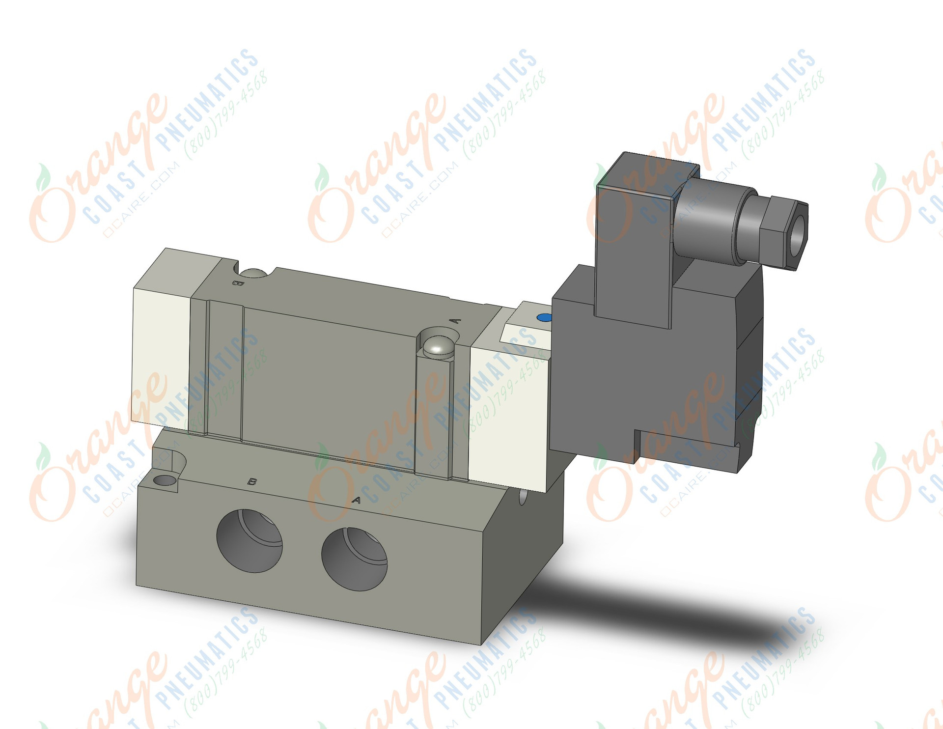 SMC SY7140-4DZ-02 valve, sgl sol, base mt, din, SY7000 SOL/VALVE ...