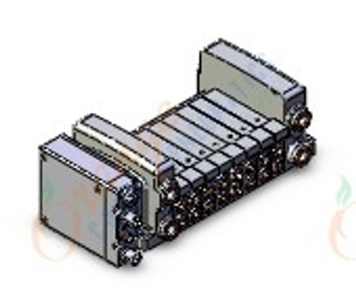 SMC VV5QC21-08N7SEAN-N mfld, plug-in,, VV5QC21 MANIFOLD VQC 5-PORT