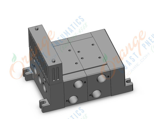 SMC VV722-04R-04DSB mfld, iso size 2, VV7* MANIFOLD ISO SERIES