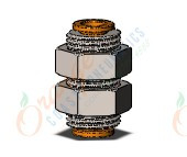 SMC KQ2E07-00N fitting, bulkhead union, KQ2 FITTING (sold in packages of 10; price is per piece)