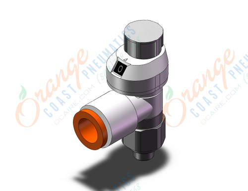 SMC AS1201FS-M5-07 speed controller w/ scale, FLOW CONTROL W/FITTING***