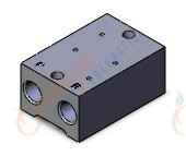 SMC SS5YJ5-41-02-M5 mfld assy, 2-sta, SS5YJ5 MANIFOLD SYJ5000 5/PORT***