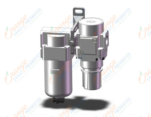 SMC AC30B-03-B frl combo modular, 3/8 r, AC MASS PRO