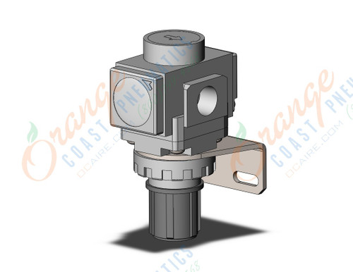 SMC AR20K-N02BE-Z-B regulator, modular, 1/4 npt, AR MASS PRO