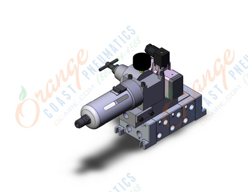 SMC VV713-03RF-A03BF3 mfld, iso size 1, control unit, VV7* MANIFOLD ISO SERIES