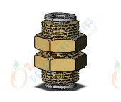 SMC KQ2E06-00A1 fitting, bulkhead, KQ2 FITTING (sold in packages of 10; price is per piece)