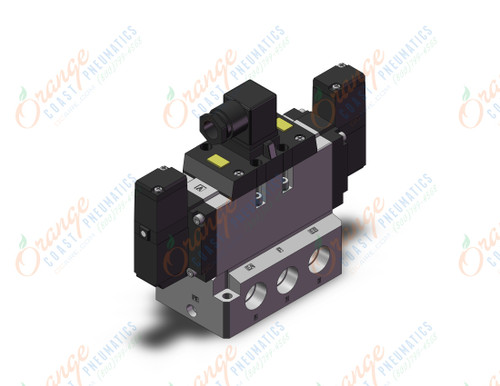 SMC VFR5210-5DZ-04T valve, 2pos/dbl, non plug-in, 4/5 PORT SOLENOID VALVE