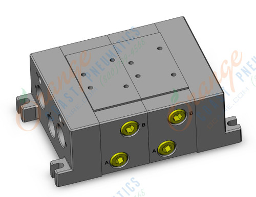 SMC VV722-04LT-06BT iso standard manifold, 4/5 PORT SOLENOID VALVE