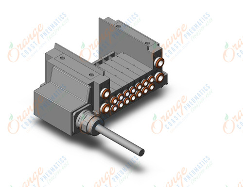 SMC SS5Y3-10L21-07B-C6D ss5y3 7 sta manifold base, 4/5 PORT SOLENOID VALVE