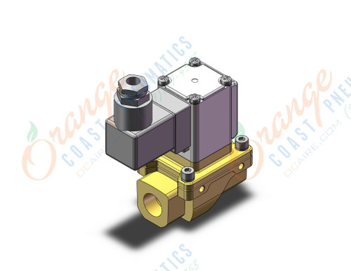 SMC VXZ242FL pilot op 2 port solenoid valve, (n.c.), 2 PORT VALVE