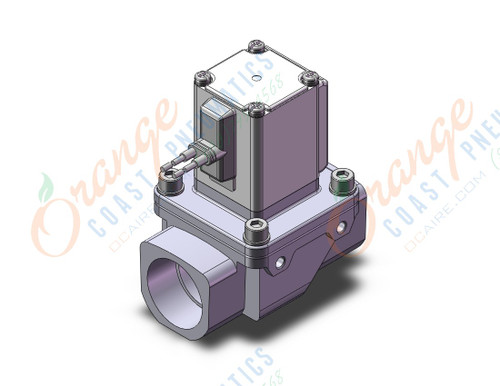 SMC VXZ262LCB pilot op 2 port solenoid valve, (n.c.), 2 PORT VALVE