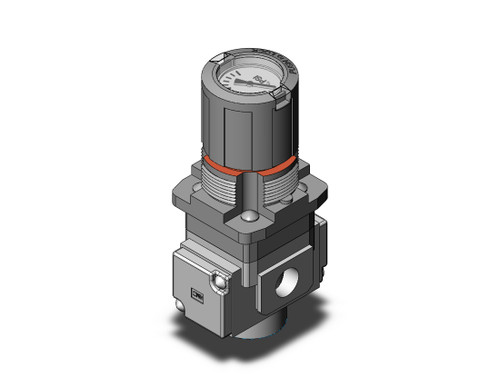 SMC ARG20-N02G1-Z-B regulator with built-in pressure gauge, REGULATOR, GAUGE IN HANDLE