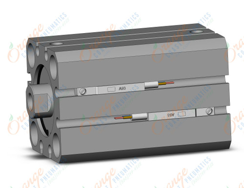 SMC CDQSB25-30D-A93L cyl, compact, dbl act, auto-sw, CQS COMPACT CYLINDER