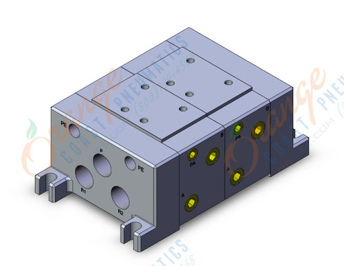 SMC VV712-02LT-03BT mfld, iso size 1, VV7* MANIFOLD ISO SERIES