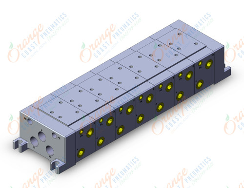 SMC VV717-03L-03B mfld, iso size 1, 7-sta, VV7* MANIFOLD ISO SERIES