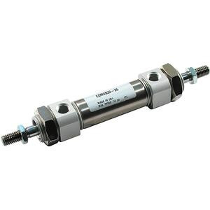 SMC CM2WU40-25 cyl, rnd body, dbl rod, CM2/CM3 ROUND BODY CYLINDER