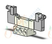 SMC VQZ3351-5YZ1-03 valve, base mount, din (dc), VQZ3000 VALVE, SOL 4/5-PORT