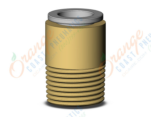 SMC KQ2S10-03AS fitting, hex hd male connector, KQ2 FITTING (sold in packages of 10; price is per piece)