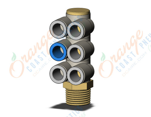 SMC KQ2ZT10-04AS fitting, tple br uni male elbo, KQ2 FITTING (sold in packages of 10; price is per piece)