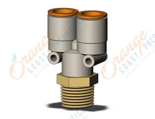 SMC KQ2U13-37AS fitting, branch y, KQ2 FITTING (sold in packages of 10; price is per piece)