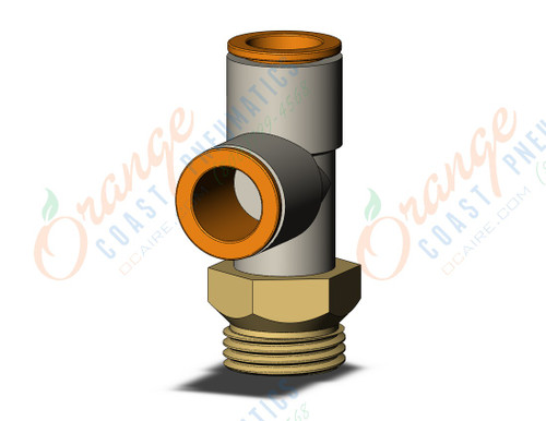 SMC KQ2Y13-U04A fitting, male run tee, KQ2(UNI) ONE TOUCH UNIFIT (sold in packages of 10; price is per piece)