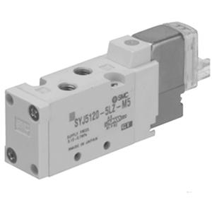 SMC SYJ5123-5H-M5-F valve, sgl sol, body pt (dc), SYJ5000 SOLENOID VALVE 5/PORT***