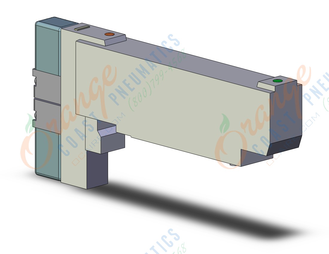 SMC VQC2500-51 valve, dbl sol, plug-in, VQC2000 SOL VALVE 5-PORT