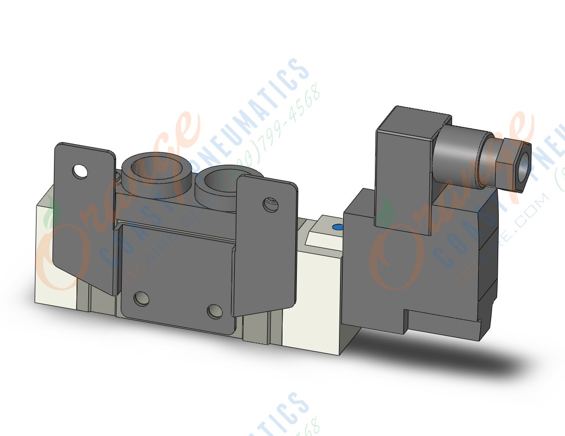 SMC SY7120-4DZ-02-F2 valve, sgl sol, body pt, din, SY7000 SOL/VALVE, RUBBER SEAL***