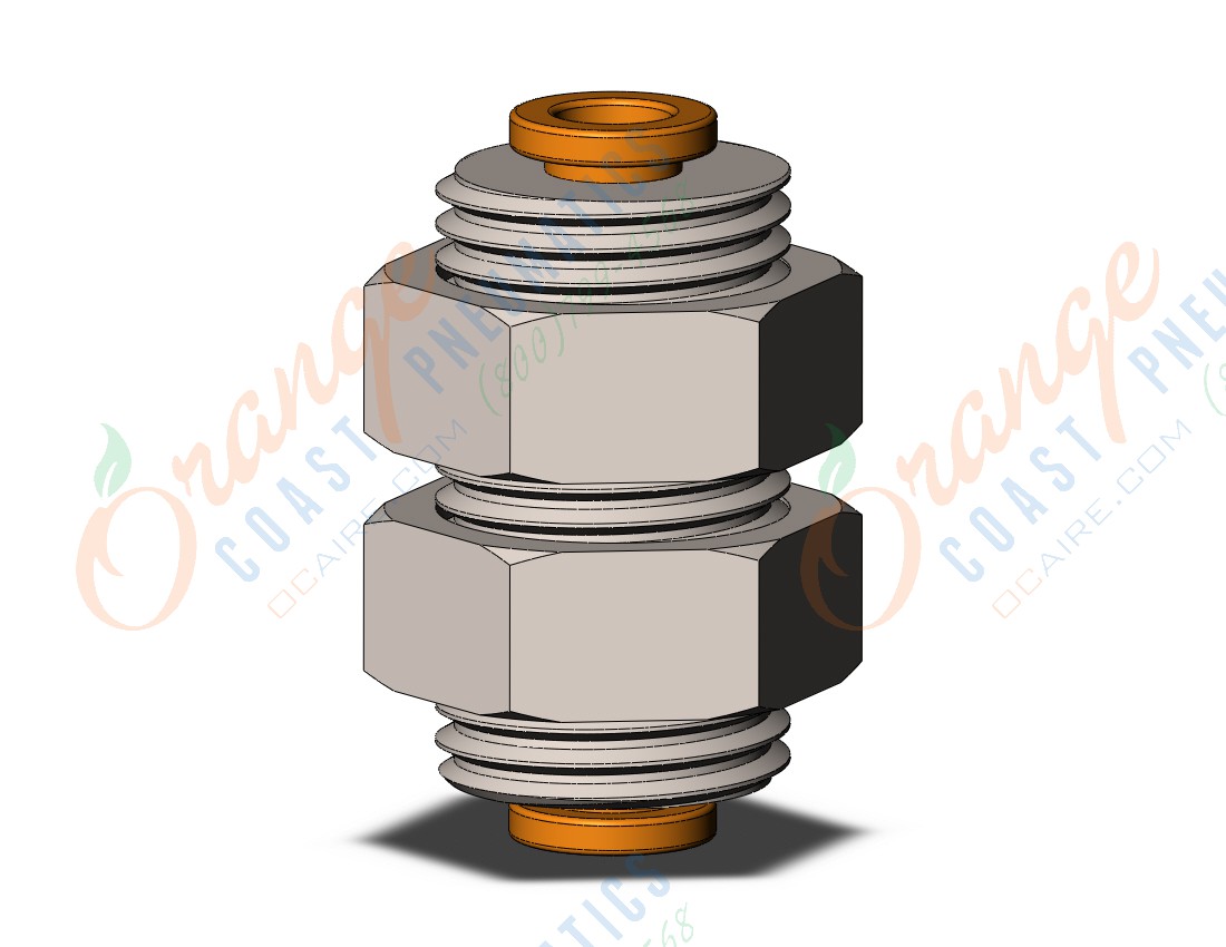 SMC KQ2E05-00MA fitting, bulkhead union, KQ2 FITTING (sold in packages of 10; price is per piece)