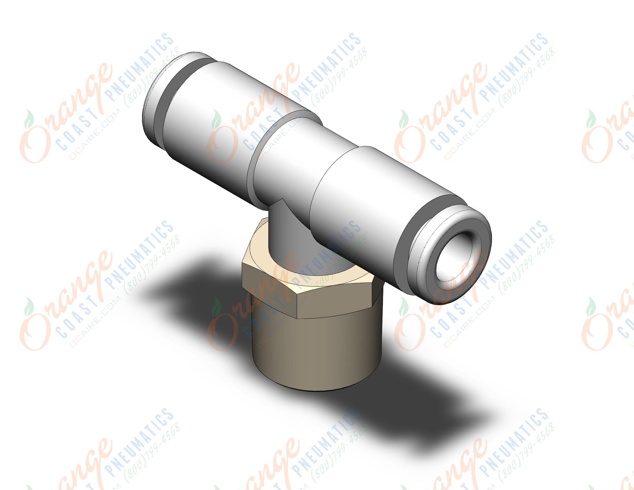 SMC KQ2T04-01AS fitting, branch tee, KQ2 FITTING (sold in packages of 10; price is per piece)