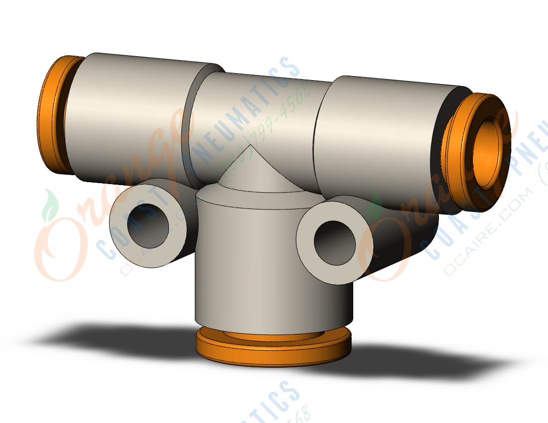 SMC KQ2T05-07A fitting, diff dia union tee, KQ2 FITTING (sold in packages of 10; price is per piece)