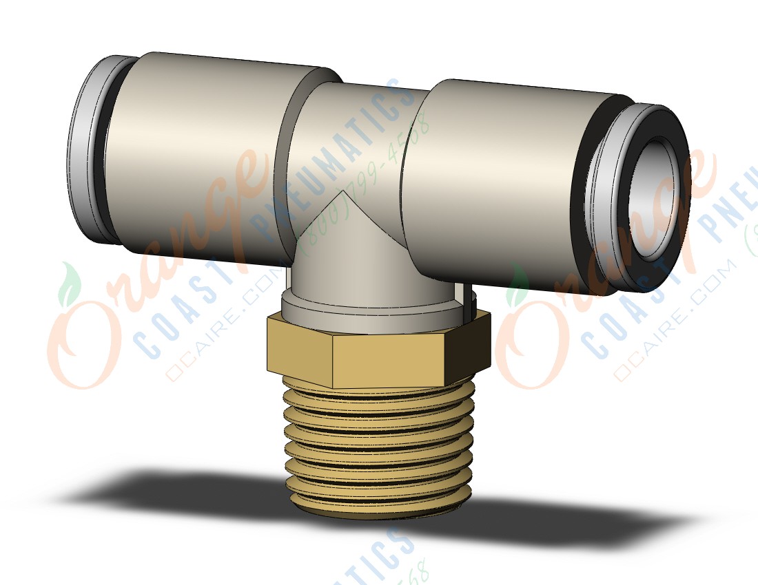 SMC KQ2T06-01AS fitting, branch tee, KQ2 FITTING (sold in packages of 10; price is per piece)