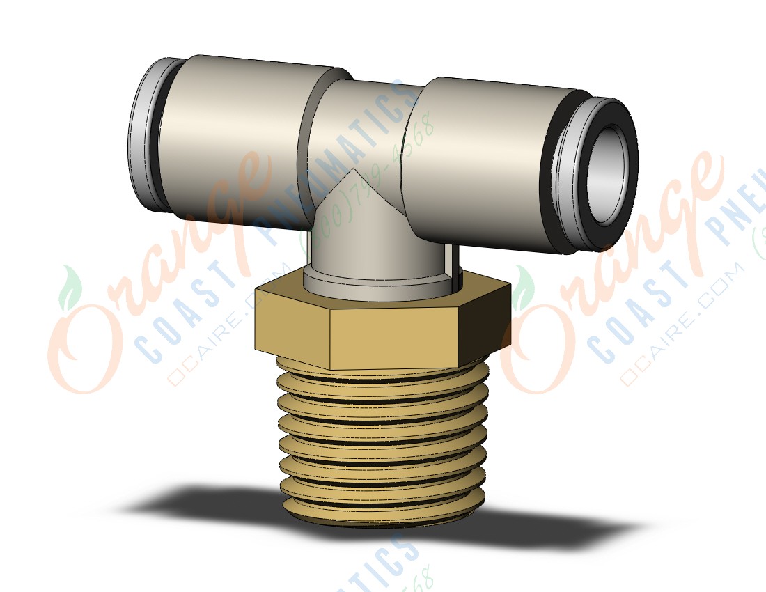 SMC KQ2T06-02AS fitting, branch tee, KQ2 FITTING (sold in packages of 10; price is per piece)