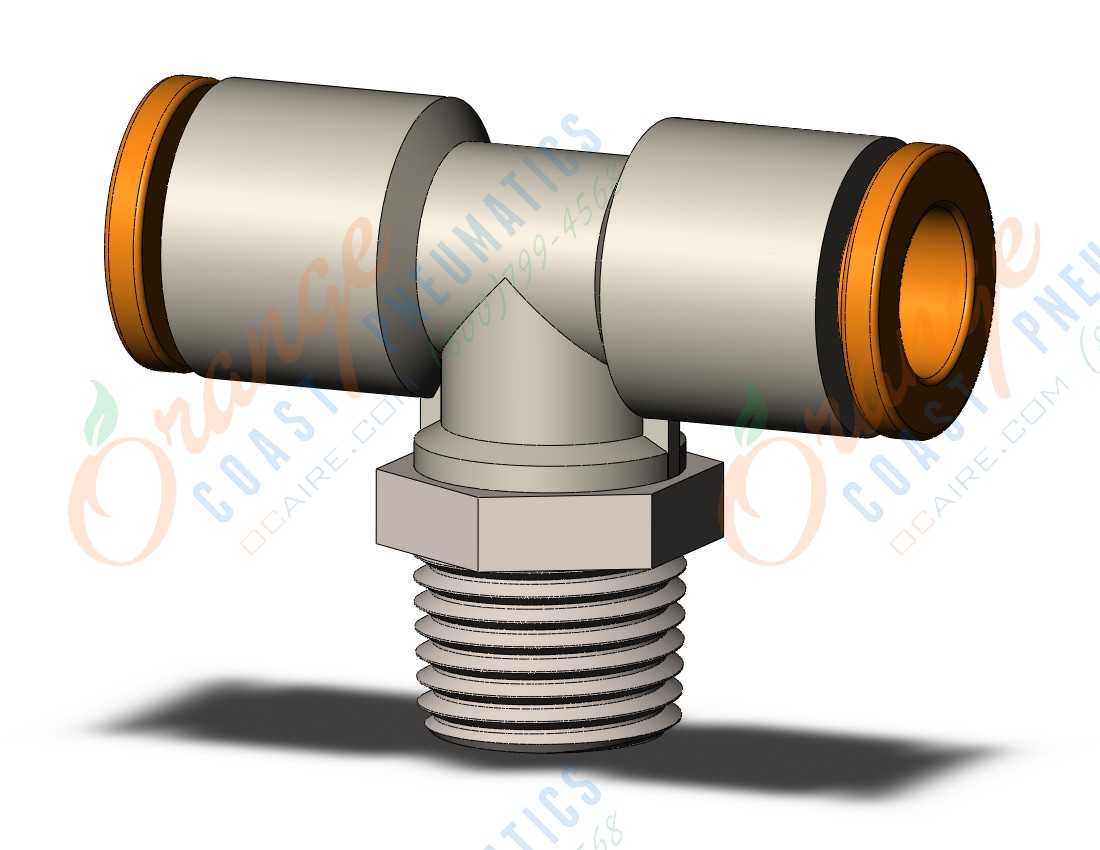 SMC KQ2T07-34NS fitting, branch tee, KQ2 FITTING (sold in packages of 10; price is per piece)