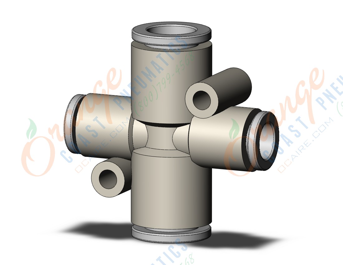 SMC KQ2TX06-08A fitting, diff dia cross, KQ2 FITTING (sold in packages of 10; price is per piece)