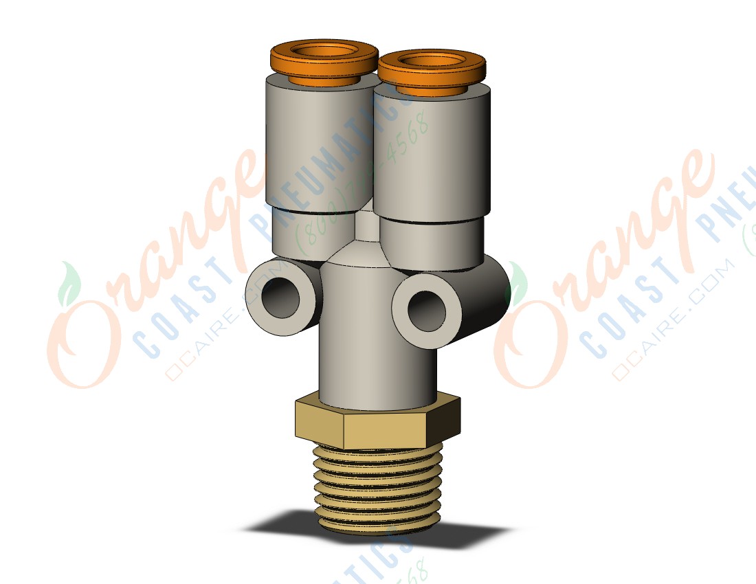 SMC KQ2U05-34AS fitting, branch y, KQ2 FITTING (sold in packages of 10; price is per piece)