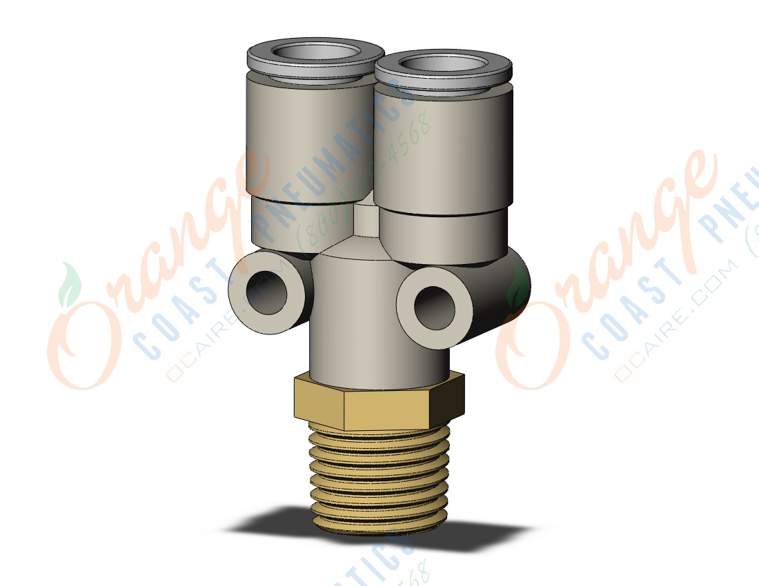 SMC KQ2U08-02AS fitting, branch y, KQ2 FITTING (sold in packages of 10; price is per piece)