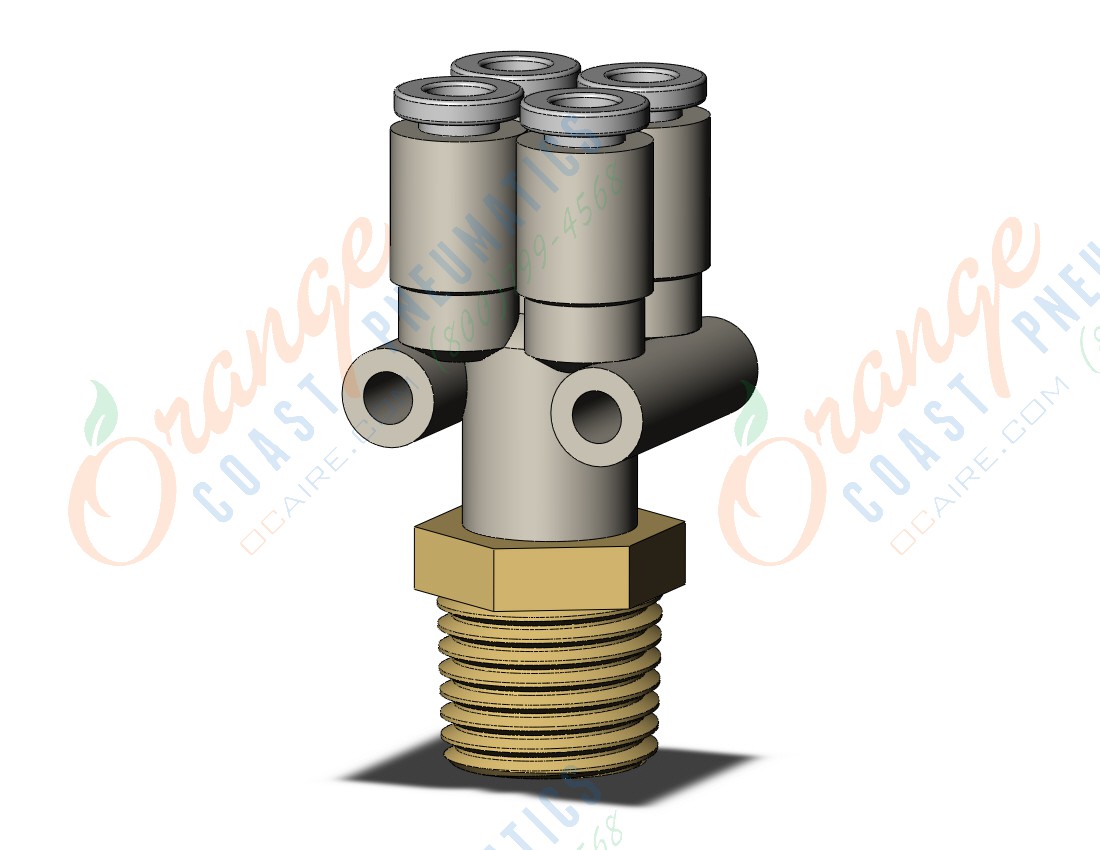 SMC KQ2UD04-02AS fitting, diff dia double union, KQ2 FITTING (sold in packages of 10; price is per piece)