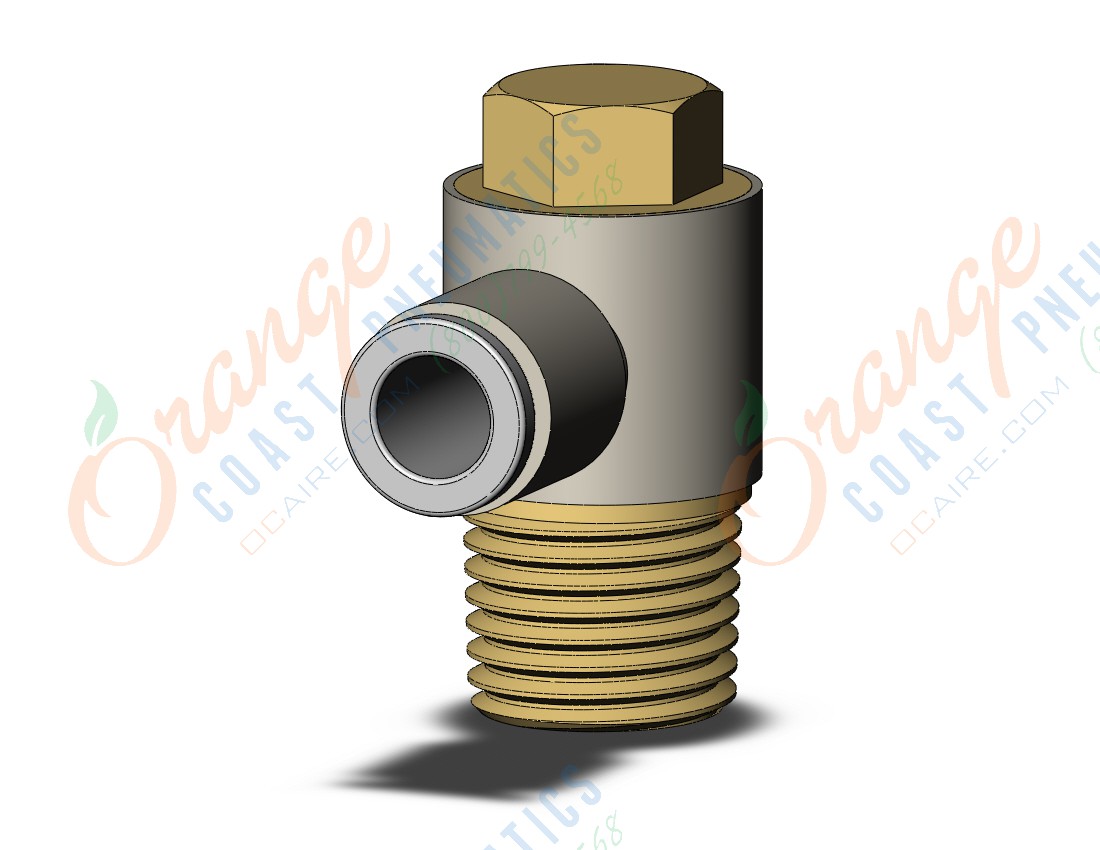 SMC KQ2V06-02AS fitting, uni male elbow, KQ2 FITTING (sold in packages of 10; price is per piece)