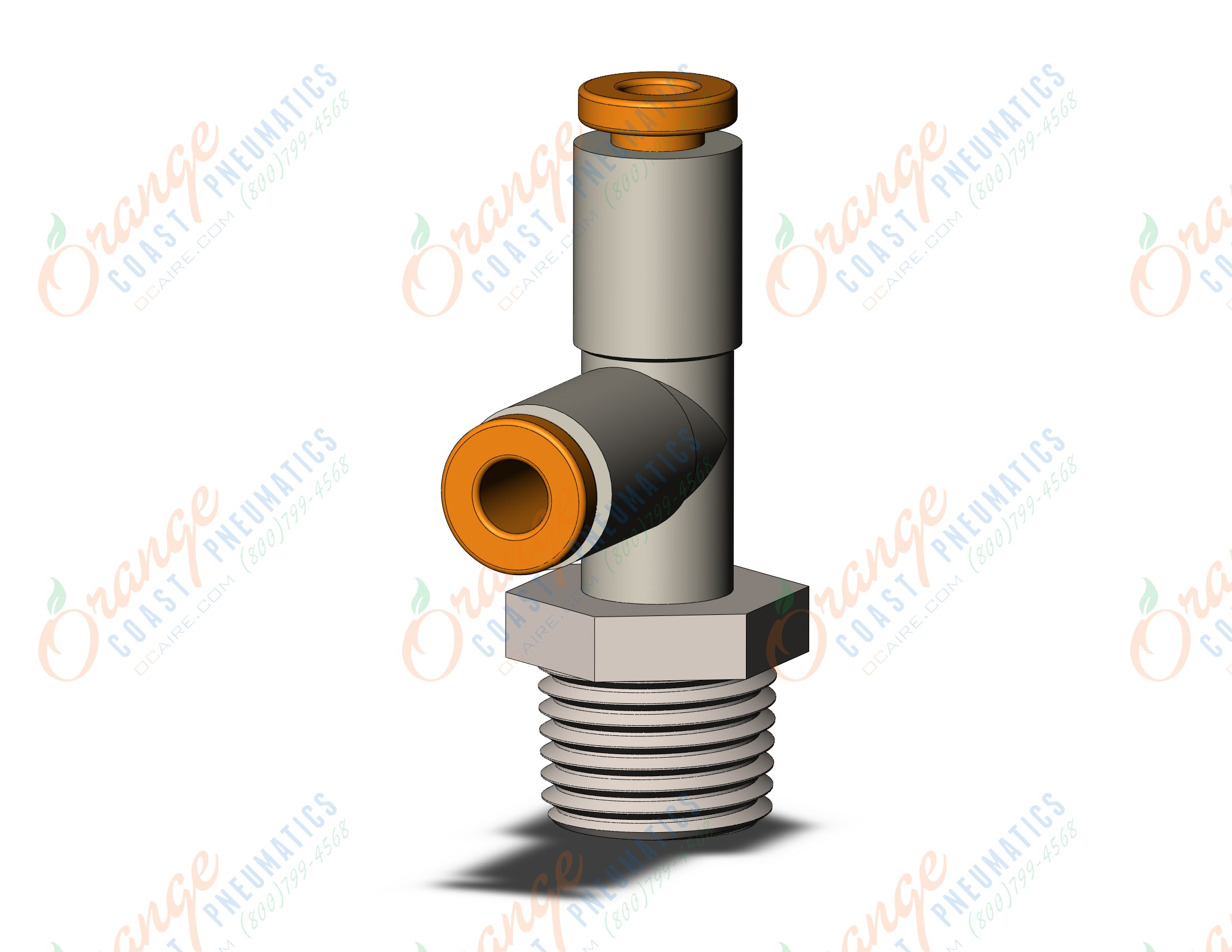 SMC KQ2Y01-34NS fitting, male run tee, KQ2 FITTING (sold in packages of 10; price is per piece)