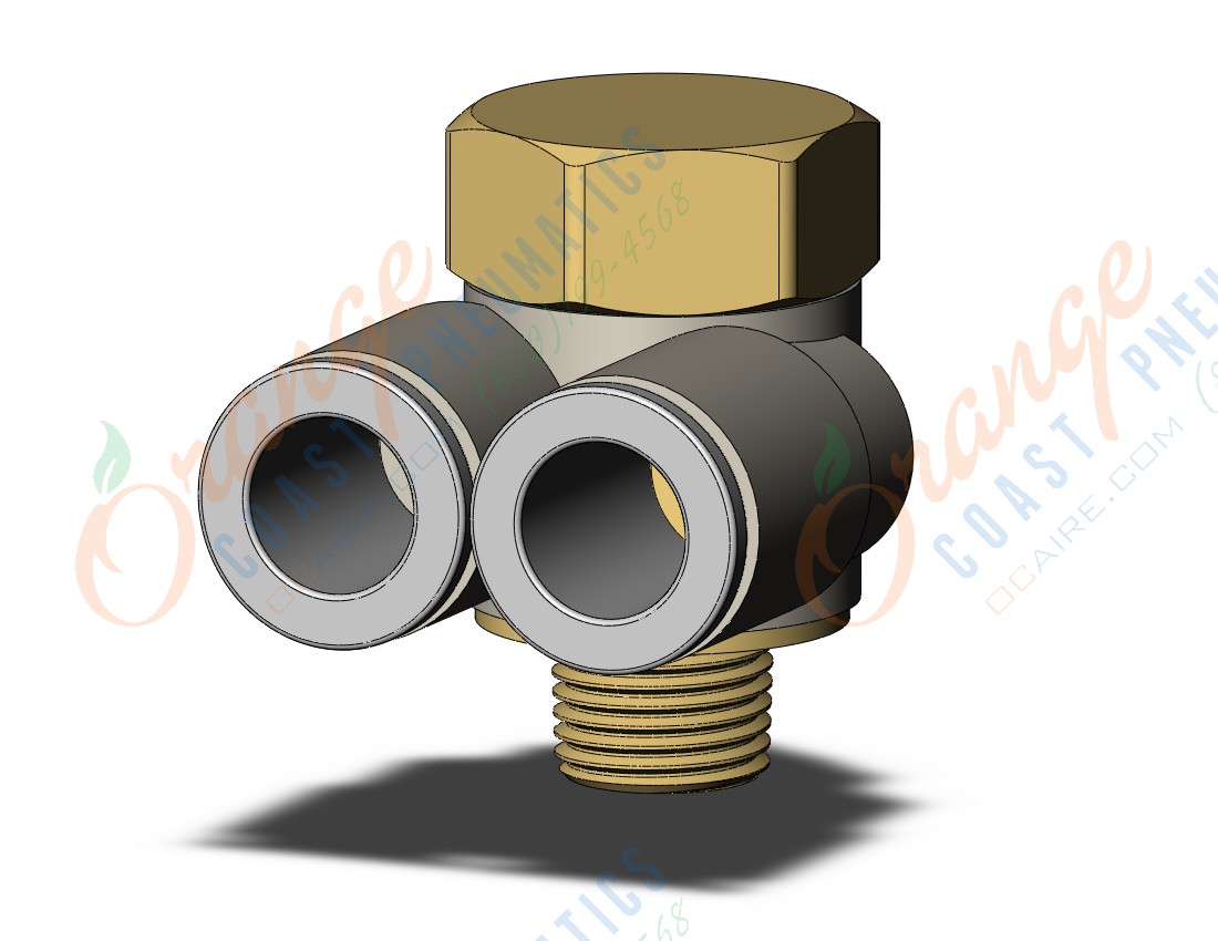 SMC KQ2ZF08-01AS fitting, br uni female elbow, KQ2 FITTING (sold in packages of 10; price is per piece)