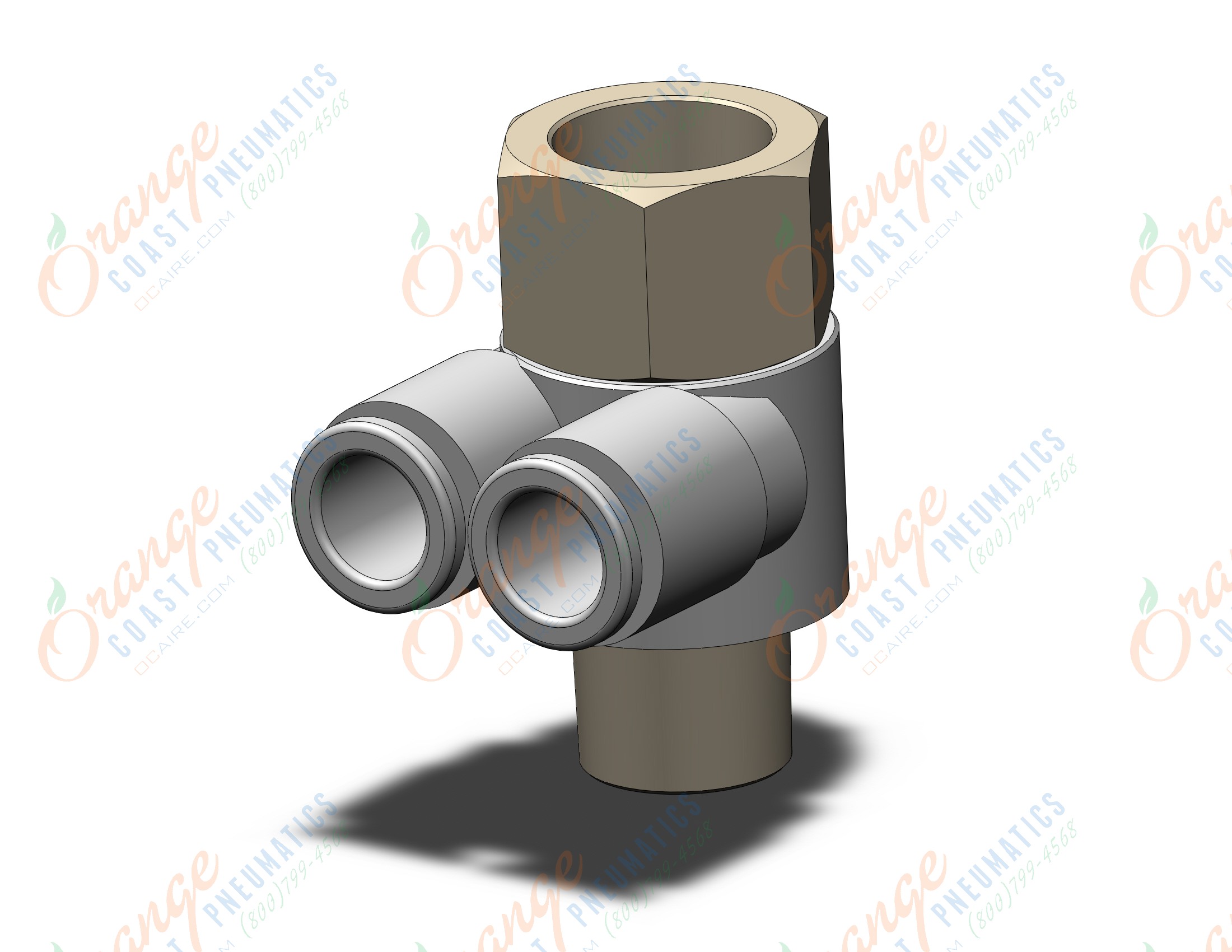 SMC KQ2ZF08-02AS fitting, br uni female elbow, KQ2 FITTING (sold in packages of 10; price is per piece)