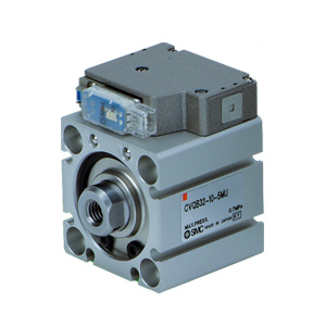 SMC CVQM32-10-5M cyl, compact guide rod w/valve, CVQM CYL, GUIDE ROD W/VALVE