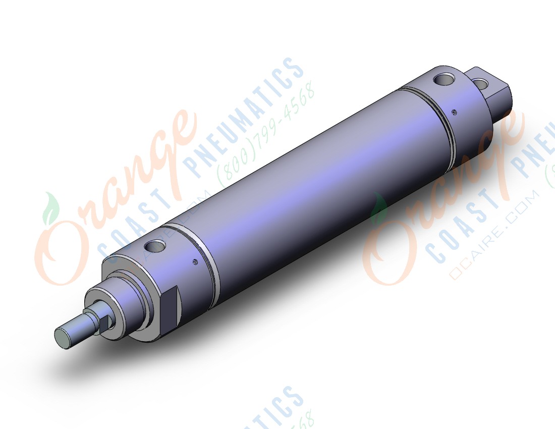 SMC NCDME200-0600A cyl, air 2 bore, air cush, NCM ROUND BODY CYLINDER