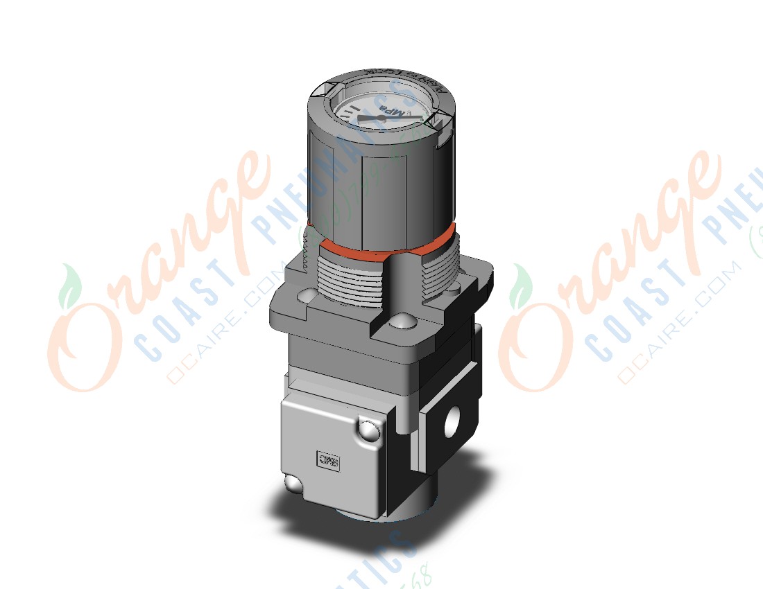 SMC ARG20-F01G1-1 regulator, gauge-handle, ARG REGULATOR W/PRESSURE GAUGE